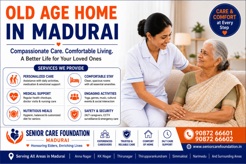 Old Age Home in Madurai providing compassionate elderly care and comfortable living for senior citizens